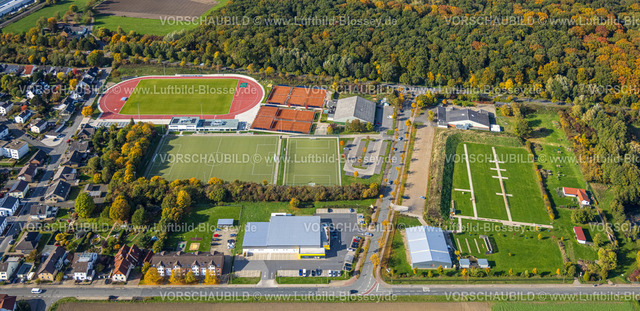 Hamm221003367-2 | Luftbild, HSC-Sportanlage, HSC 08 Hammer Sportclub, Fußballplätze, Tennisplätze, Bogensportzentrum, Rhynern, Hamm, Ruhrgebiet, Nordrhein-Westfalen, Deutschland