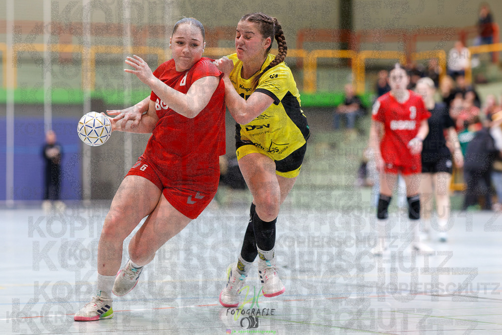 Hessenmeisterschaft wJC - Finale; HSG Kleenheim - HSG Weiterstadt/ Braunsh.Worf. | Hessenmeisterschaft wJC - Finale; HSG Kleenheim - HSG Weiterstadt/ Braunsh.Worf. am 22.03.2025 in Biedenkopf (Sporthalle Lahntalschule)Photo © 2025 - Jörg Heinrich - Realisiert mit Pictrs.com