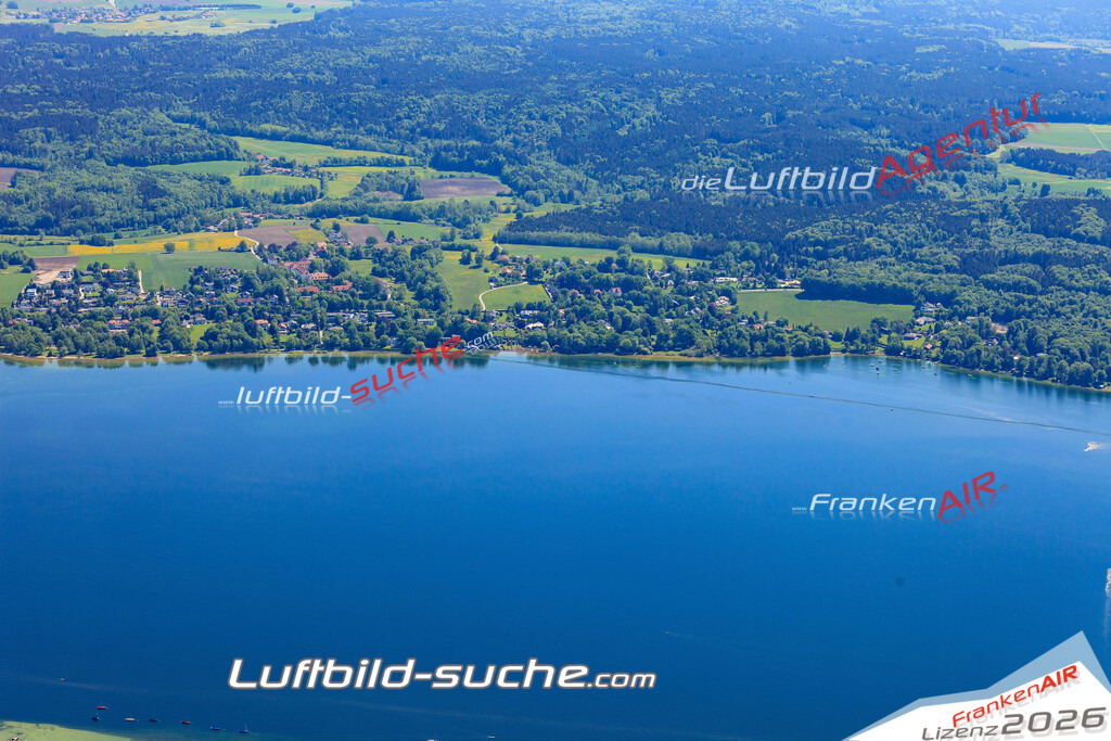 Luftbild von Percha Starnberg - Luftaufnahme wurde 2015 von https://frankenair.de mittels Flugzeug (keine Drohne) erstellt - die Geschenkidee