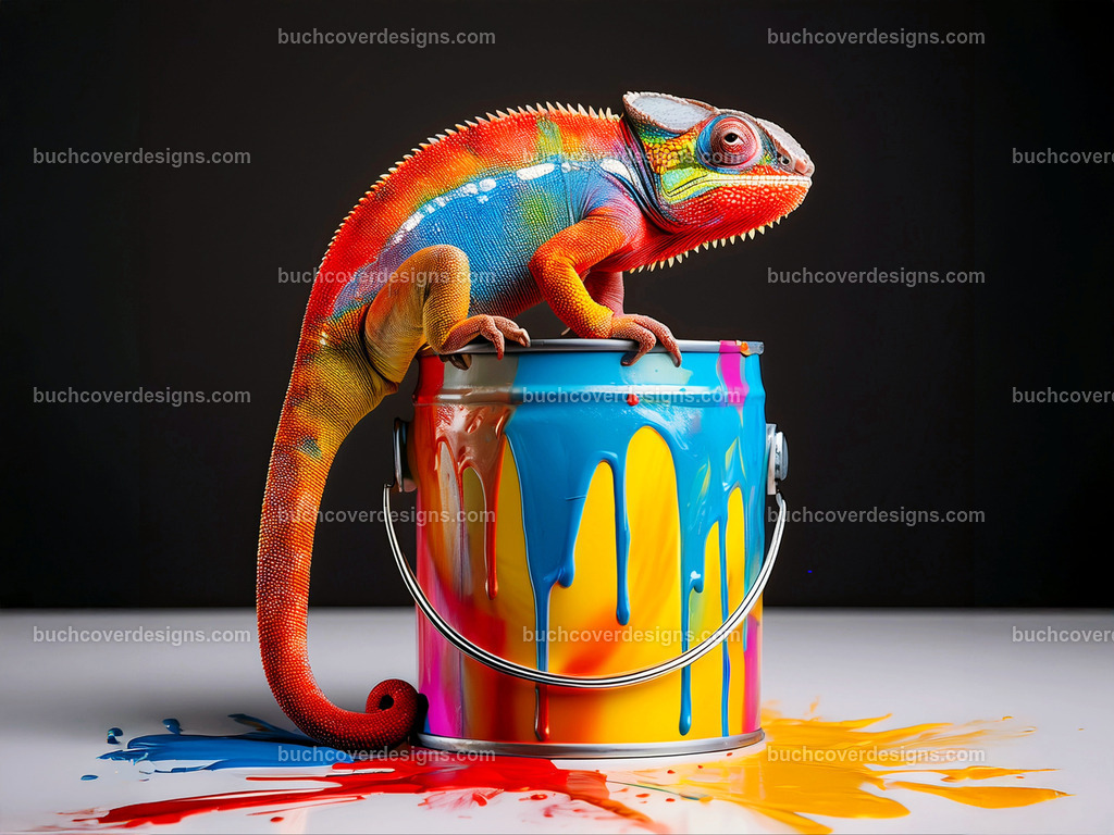 kameleon with paint (3) | Entdecken Sie kreative Buch Cover Designs für Self-Publishing-Autoren und Verlage! Unsere maßgeschneiderten Designs ziehen Leser an und bringen Ihre Geschichten visuell zum Leben. Lassen Sie uns Ihr perfektes Cover gestalten!