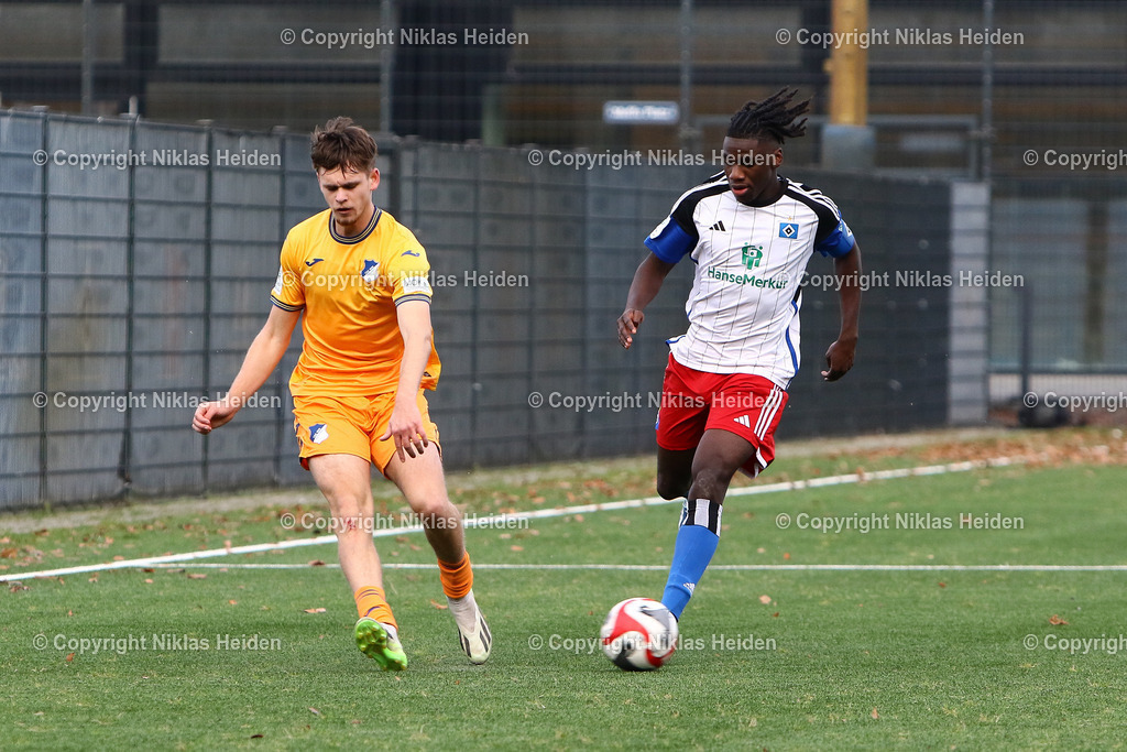 NH_HamburgerSVU19_TSG1899HoffenheimU19_JuniorenDFBPokal_17122023 | #11 Fabio Balde (Hamburger SV U19), #Yannis Hör (TSG 1899 Hoffenheim U19)

Viertelfinale I Junioren DFB-Pokal I 17.12.2023