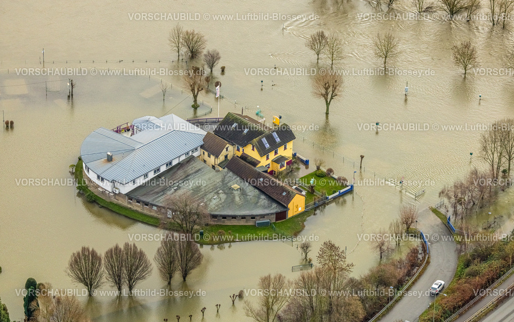 Hattingen231202307Ruhr | Luftbild, Ruhrhochwasser, Weihnachtshochwasser 2023, starke Regenfälle,  Baak, Hattingen, Ruhrgebiet, Nordrhein-Westfalen, Deutschland