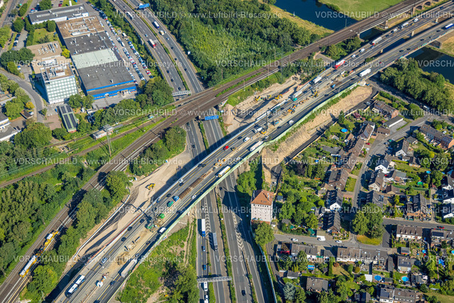Duisburg230706010 | Luftbild, Autobahnkreuz Kaiserberg, Autobahn A40, Autobahn A3, Duissern, Duisburg, Ruhrgebiet, Nordrhein-Westfalen, Deutschland