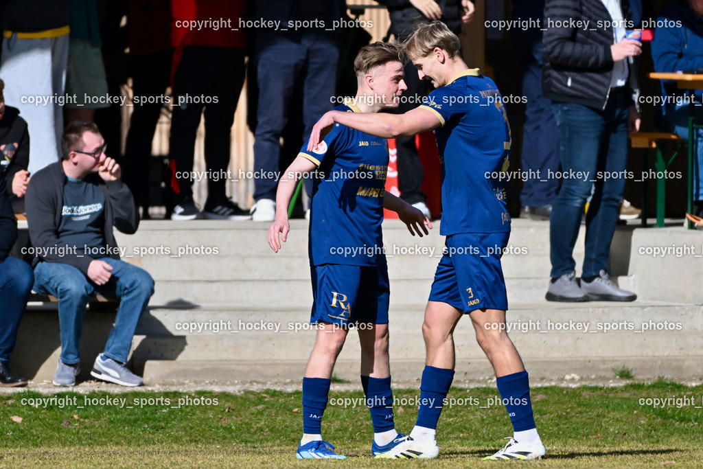 ATUS Velden vs. SPG LASK Amateure OÖ | #23 Ralph Roman Scheer ATUS Velden, #3 Marlon Louis Winter ATUS Velden, ATUS Velden vs. SPG LASK Amateure OÖ, ATUS Velden vs. SPG LASK Amateure OÖ am 07.03.2026 in Velden (Wald Arena Velden), Austria, (Photo by Bernd Stefan)