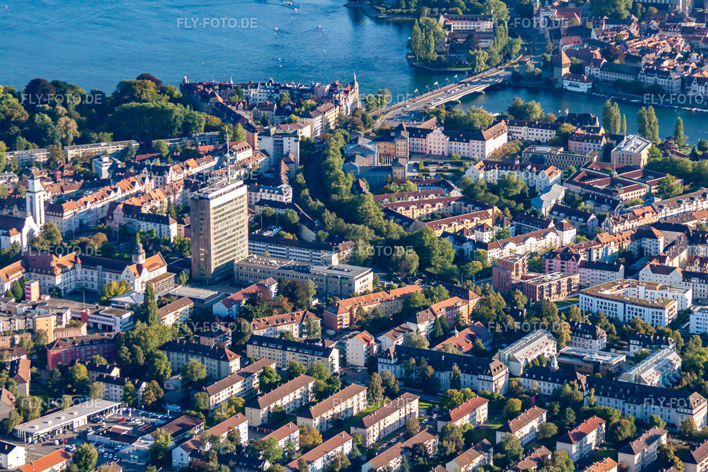 Ortsansicht | Luftbild: Ortsansicht im Ortsteil Petershausen in Konstanz im Bundesland Baden-Württemberg in Deutschland. Foto: IMG_71674.jpg vom 30.08.2014 durch Werner Riehm/FLY-FOTO.de - Realisiert mit Pictrs.com