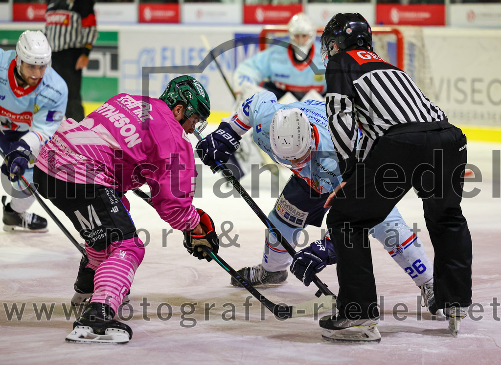 2025-10-05_123_TSV_Erding_gegen_Heilbronner_Falken | Erding, Deutschland, 05.10.2025:Eishockey, Oberliga Süd 2025 / 2026, 6. Spieltag, TSV Erding gegen Heilbronner Falken, Endergebnis: 3:1Thomas Matheson (Erding Gladiators, #37)Foto: Christian Riedel / fotografie-riedel.net