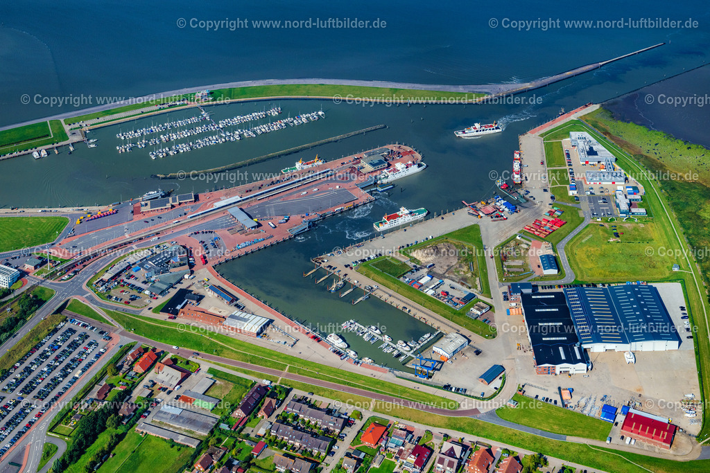 Norddeich_Frisia_Fährschiffe_Hafen_ELS_9434050924 | NORDEN 05.09.2024 Fähr- Hafenanlagen an der Meeres- Küste der Nordsee mit dem Fährschiff Frisia 4 im Ortsteil Norddeich in Norden im Bundesland Niedersachsen, Deutschland. Weiterführende Informationen bei: Reederei Norden-Frisia AG,  Yachtzentrum Störtebeker GmbH. // Ferry port facilities on the sea coast of the North Sea with the ferry Frisia 4 in the district of Norddeich in Norden in the state of Lower Saxony, Germany. Further information at: Reederei Norden-Frisia AG,  Yachtzentrum Stoertebeker GmbH. Foto: Martin Elsen