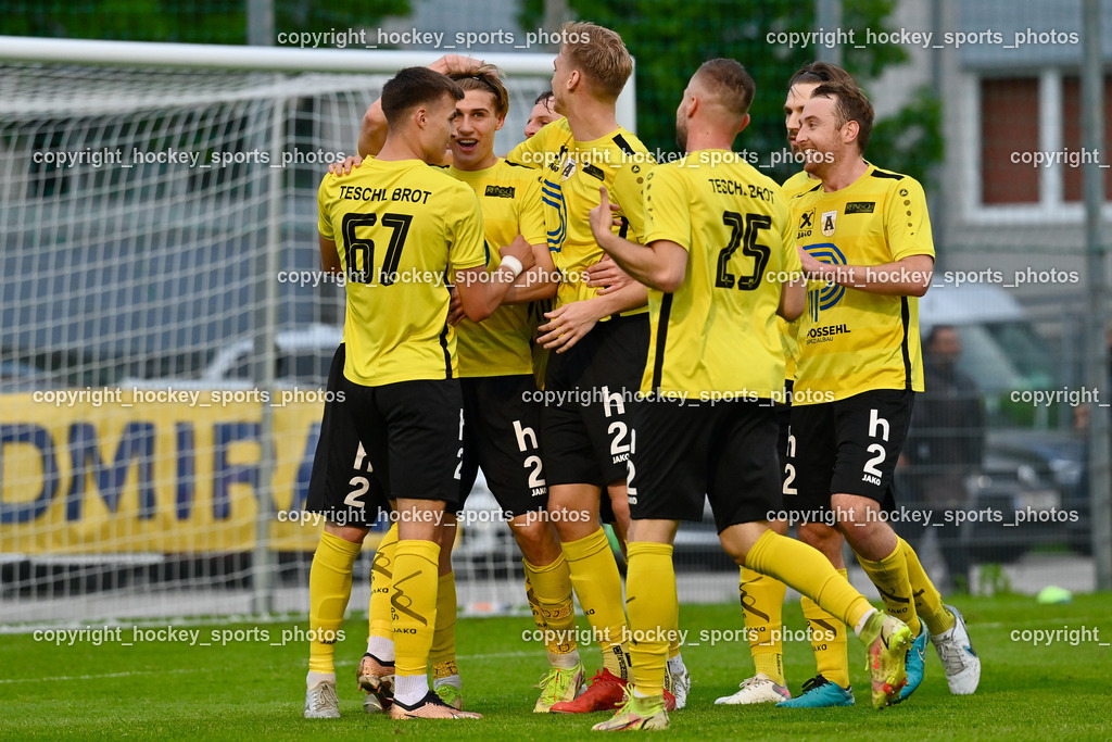 SAK vs. SV Allerheiligen 19.5.2023 | Jubel SV Allerheiligen Mannschaft, #14 Fabio Pistrich, #5 Luca Christian Puster, #20 Bostjan Bizjak, #67 Angelo Nenadic, #8 Bernhard Fauland