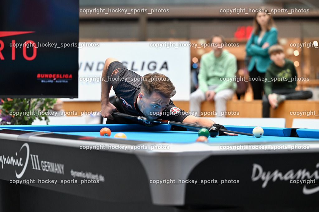 Pool Billard Bundesliga 2025 im ATRIO | Albin Ouschan, Pool Billard Bundesliga 2025 im ATRIO, Pool Billard Bundesliga 2025 im ATRIO am 29.03.2025 in Villach (Atrio), Austria, (Photo by Bernd Stefan)