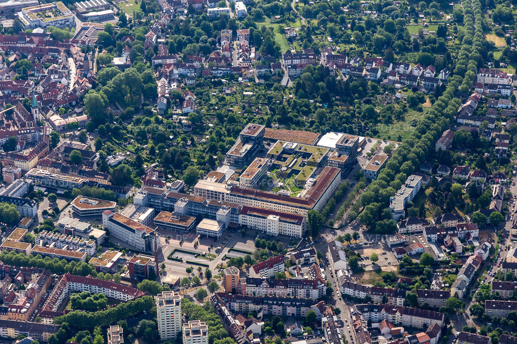 Luftbild: RaumFabrik (ehemaliges Pfaff-Gelände) im Ortsteil Durlach in Karlsruhe im Bundesland Baden-Württemberg in Deutschland. Foto: IMG_131601.jpg vom 22.05.2022 durch Werner Riehm/FLY-FOTO.de
