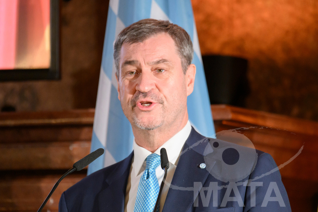 _DWA0684 | Bayerns Ministerpräsident Markus Söder (CSU) hält eine Rede in der Münchner Residenz bei der Verleihung des Ewald-von-Kleist-Preises.Der diesjährige Ewald-von-Kleist-Preis wird am Rande der Münchner Sicherheitskonferenz 2026 an das ukrainische Volk vergeben. München, 14.02.2026 Bayern Deutschland - Realisiert mit Pictrs.com