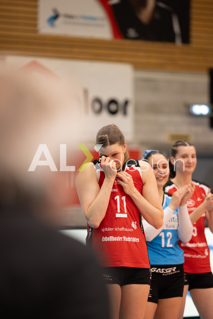 Volleyball I Frauen I Saison 2025-2026 I Volleyball NLA | Women I  Playoffs Finals 2/5 I  VC Kanti Schaffhausen - viteos NUC I  10.04.2026 | 11 Kateřina Holásková (CZ) (VC Kanti Schaffhausen) – Mitte - Realisiert mit Pictrs.com