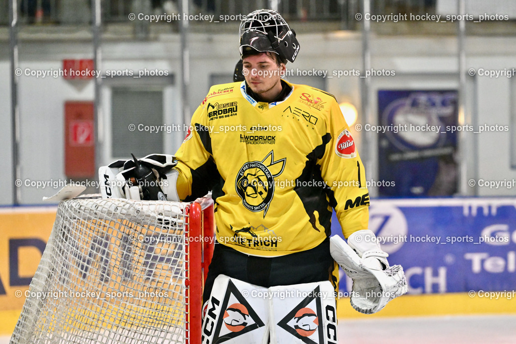 ESC Steindorf vs. EC Hornets Spittal 25.2.2024 | #1 Zauchner Rene EC Hornets Spittal, ESC Steindorf vs. EC Hornets Spittal 25.2.2024, ESC Steindorf vs. EC Hornets Spittal 25.2.2024 am 25.02.2024 in Steindorf (Ossiachersee Halle), Austria, (Photo by Bernd Stefan)