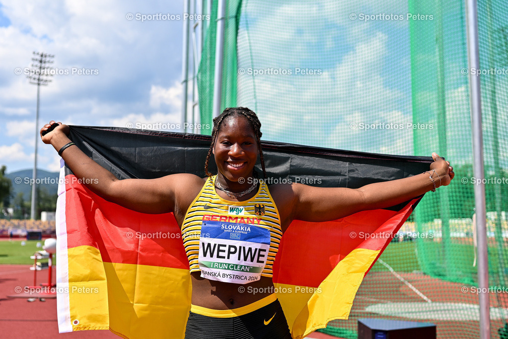 U18 EM - Tag 4_44 | European Athletics U18 Championships am 21.07.2024 in Banska Brystica; Diskuswurf, Nadjela Wepiwé.Foto: Kai Peters - Realisiert mit Pictrs.com