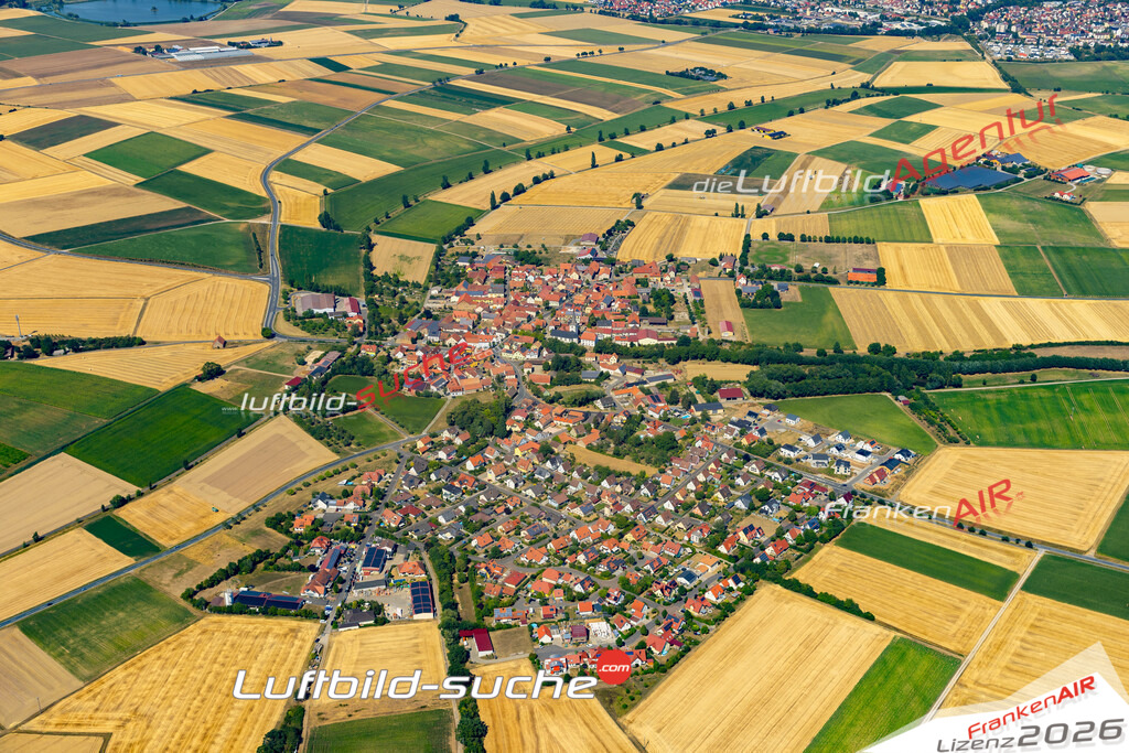 Das Luftbild der Stadt Frankenwinheim wurde 2022 vom Flugzeug heraus erstellt (keine Drohnen-Aufnahmen) Aufnahmehöhe ca.450 Meter- hohe Bildauflösung und Druck-Qualität. Garantiert!