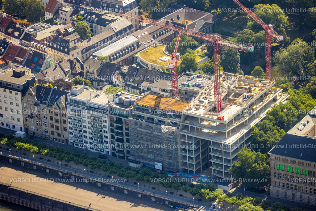 Duesseldorf220701087 | Luftbild, Baustelle Geschäftshaus Mannesmannufer, Carlstadt, Düsseldorf, Rheinland, Nordrhein-Westfalen, Deutschland