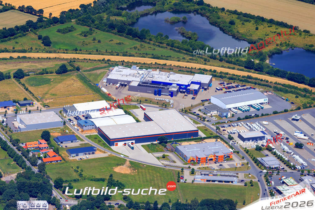 Die Luftbildaufnahme Gewerbegebiet - Handewitt wurde 2018 mittels Flugzeug (keine Drohne) erstellt. Perfekte Schärfe und Druck- Auflösung- Garantiert!