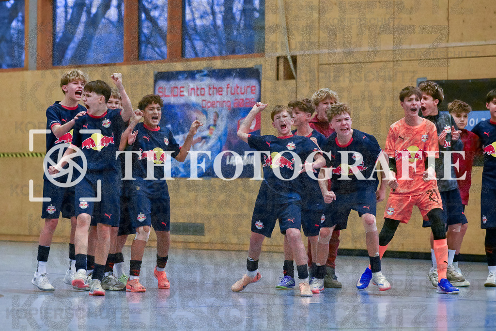 GER, Begegnung, Fussball, U14 Hallenturnier, PS-Immo-Cup 2026, 18.01.2026 | Jubel bei RB Fussballakademie Salzburg