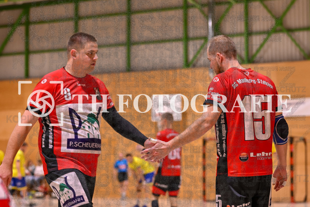 GER, SG Maulburg/Steinen - SG Allensbach/Dettingen, Handball, Landesliga Suedbaden, 2. Spieltag, Saison 2024/2025, 28.09.2024 | Tim Lindner (SG Maulburg/Steinen, #09), Daniel Winkelbeiner (SG Maulburg/Steinen, #15)GER, SG Maulburg/Steinen - SG Allensbach/Dettingen, Handball, Landesliga Suedbaden, 2. Spieltag, Saison 2024/2025, 28.09.2024Foto: TH Fotografie/Thomas Hess