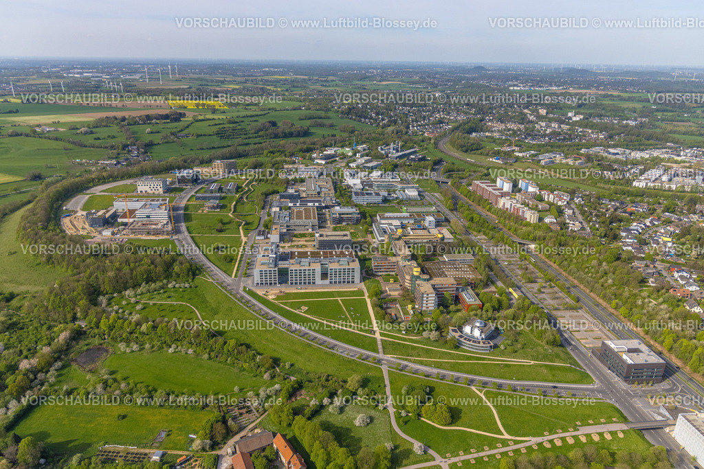 Aachen240403454RWTH | Luftbild, Rheinisch-Westfälische Technische Hochschule Aachen, Universität RWTH Campus Melaten Nord, wissenschaftlicher Forschungsstandort, Campus-Boulevard, Vaalserquartier, Aachen, Rheinland, Nordrhein-Westfalen, Deutschland
