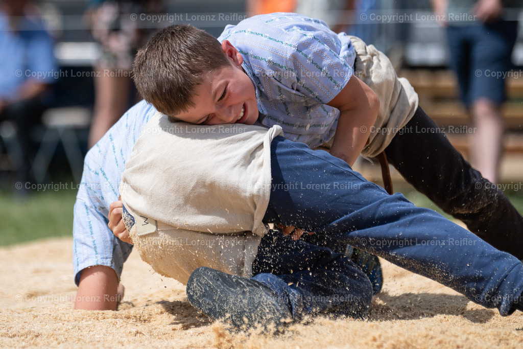Schwingen -  Appenzeller Kantonal Nachwuchsschwingfest 2023 | Oberegg, 8.7.23, Schwingen - Appenzeller Kantonal Nachwuchsschwingfest.