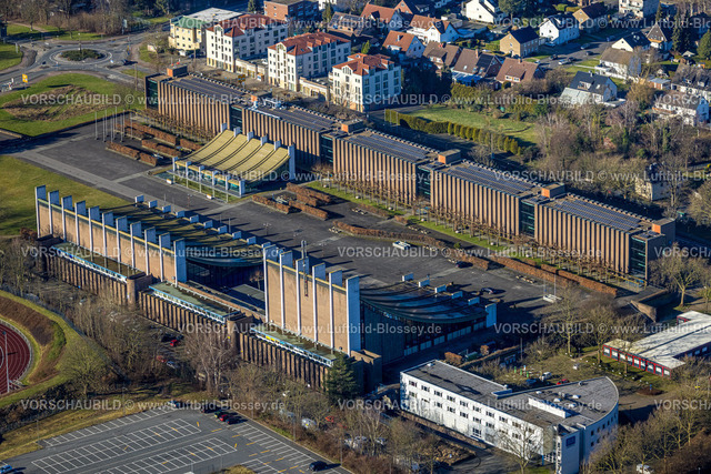 Castrop-Rauxel240106355 | Luftbild, Rathaus Stadtverwaltung, Stadthalle und Europahalle Forum, Westfälisches Landestheater e.V., Rauxel, Castrop-Rauxel, Ruhrgebiet, Nordrhein-Westfalen, Deutschland