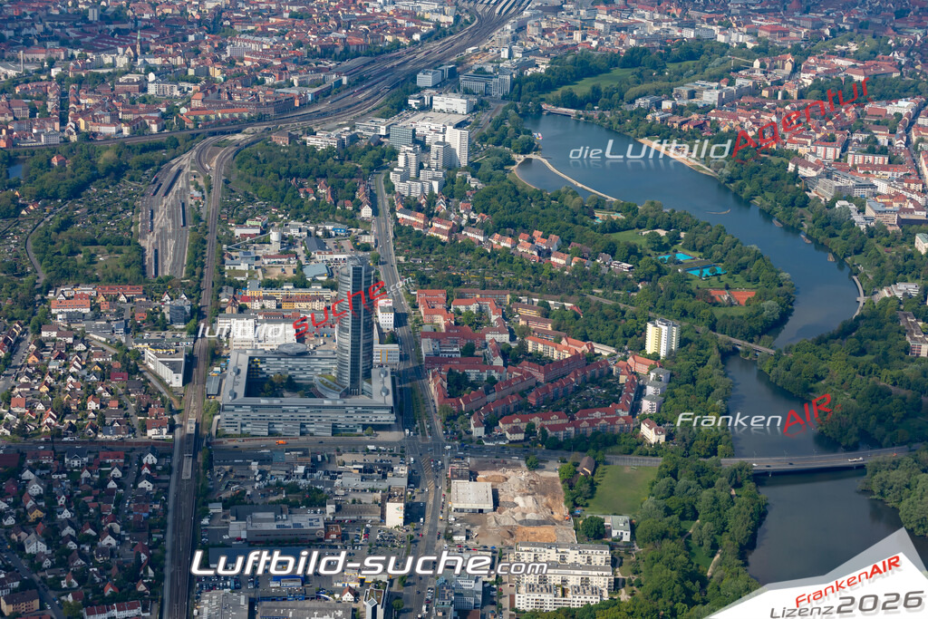 aktuelles Luftbild von Moegeldorf Nuernberg  - Luftaufnahme wurde 2019 von https://frankenair.de mittels Flugzeug (keine Drohne) erstellt.