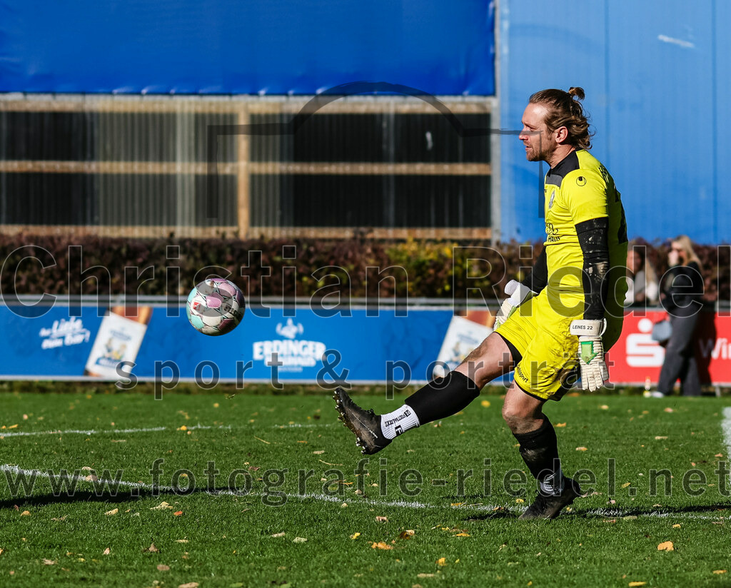 2023-11-05_100_FC_Herzogstadt_gegen_TuS_Oberding | Erding, Deutschland, 05.11.2023:
Fußball, Kreisklasse 2023 / 2024, 14. Spieltag, FC Herzogstadt gegen TuS Oberding, Endergebnis: 4:5

Torwart Florian Leininger (FC Herzogstadt, #22)

Foto: Christian Riedel / fotografie-riedel.net