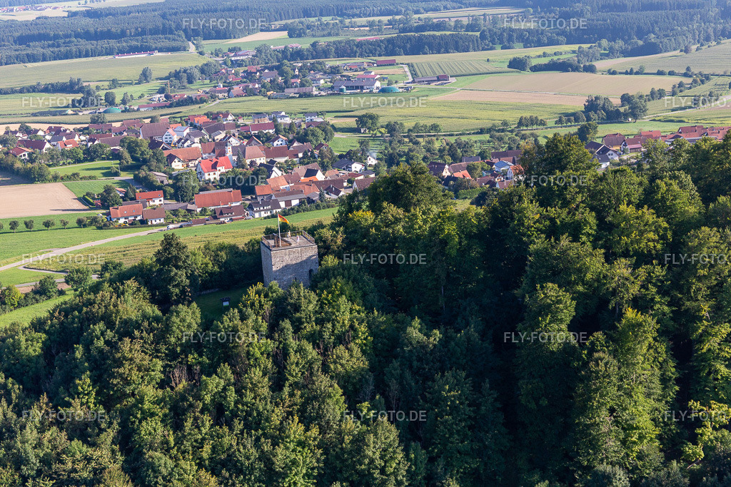 Burgruine auf dem Bussen – heiliger Berg Oberschwabens | Luftbild: Burgruine auf dem Bussen – heiliger Berg Oberschwabens im Ortsteil Offingen in Uttenweiler im Bundesland Baden-Württemberg in Deutschland. Foto: IMG_128801.jpg vom 03.09.2021 durch ©2025 Werner Riehm fly-foto.de/copyright - Realisiert mit Pictrs.com
