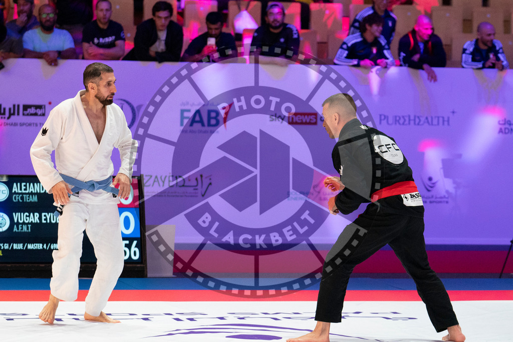 20231106PBB3024 | Fighters compete during the AJP World Master Championship in the Mubadala Arena in Abu Dhabi, Arab United Emirates, on November 6, 2023.