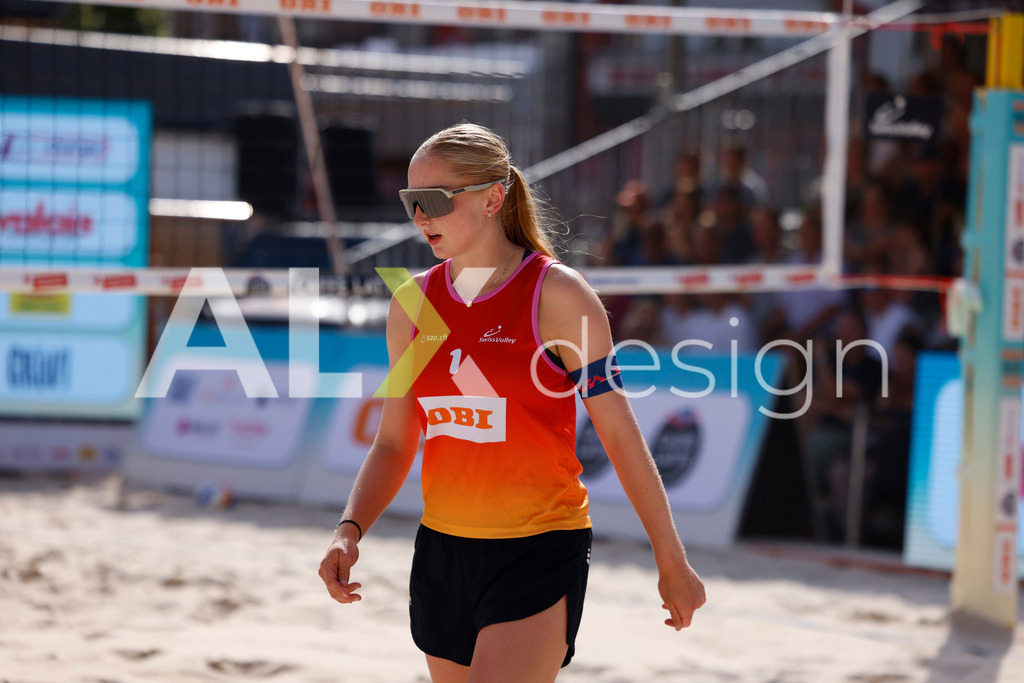 Obi BeachTour 2026 - Basel | BASEL, SWITZERLAND - JULY 18: NOEMI EUGSTER (SUI) during the Obi BeachTour 2026 match between EUGSTER / GÄHWILER (SUI) and WANDELER / STOLZ (SUI) at Barfüsserplatz on July 18, 2026 in Basel, Switzerland. - Realisiert mit Pictrs.com
