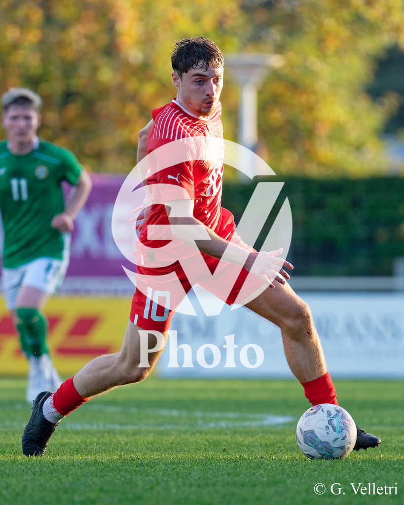 UEFA Region's Cup - Vaud v Munster | Cedric Mast (10 Vaud) controls the ball (action) during the UEFA Region's Cup game between Vaud and Munster at Centre Sportif de Colovray in Nyon, Switzerland 