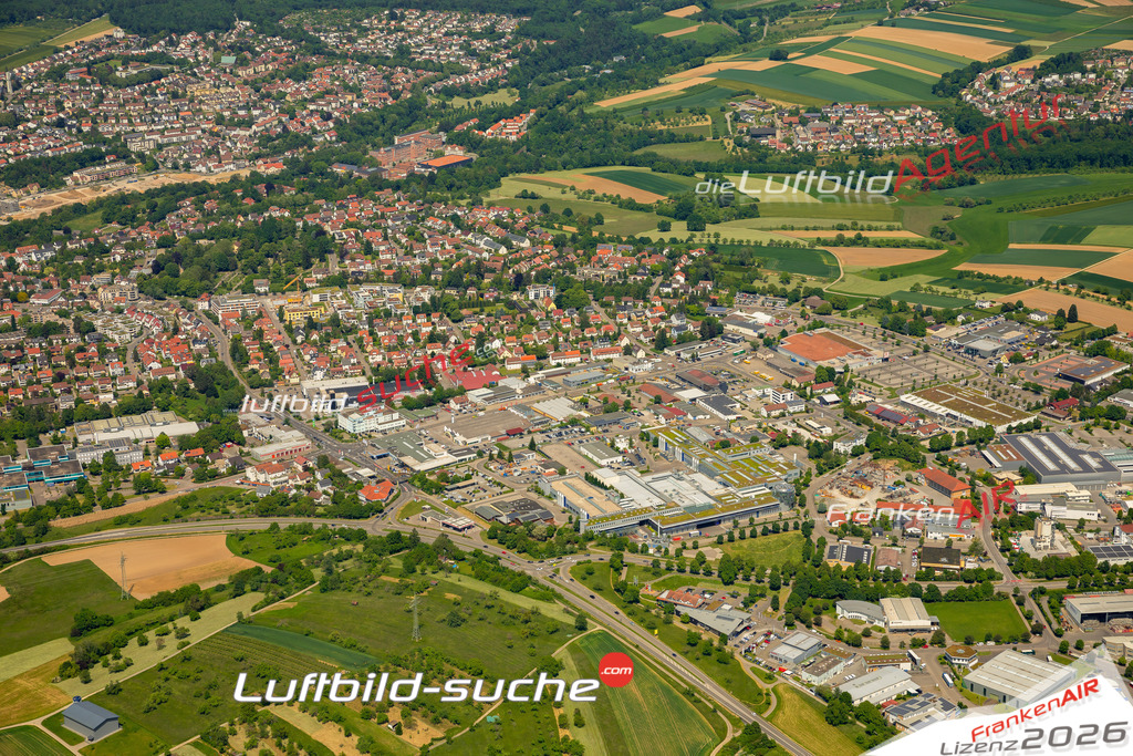 Das Luftbild zeigt  Backnang - Die Luftaufnahme wurde 2023 vom UL-Flugzeug aus erstellt ( keine Drohne ) - Hochauflösende Luftaufnahme - Für grossformatige Ausdrucke geeignet. Die Geschenkidee !Mit Lizenz und Bildrechte bestellbar