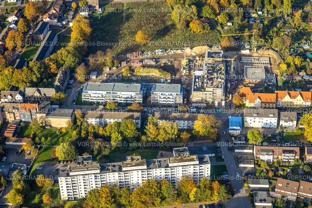 Gladbeck221005820 | Luftbild, Baustelle Neubaugebiet Schlägelstraße und Eisenstraße, Zweckel, Gladbeck, Ruhrgebiet, Nordrhein-Westfalen, Deutschland