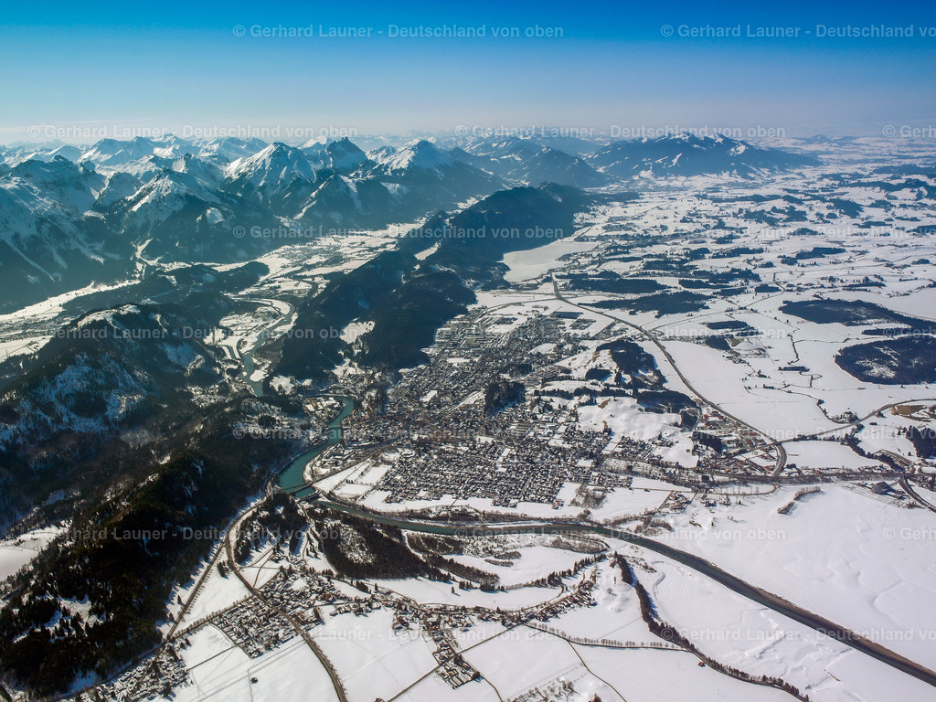 26B0343 | Füssen mit Blick auf die Tannheimer Berge und die Allgäuer Voralpen