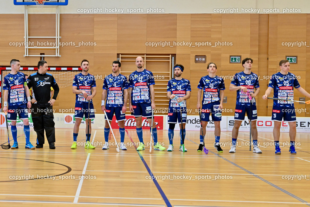 VSV Unihockey vs. KAC Floorball | VSV Unihockey Mannschaft, VSV Unihockey vs. KAC Floorball, VSV Unihockey vs. KAC Floorball am 12.04.2025 in Villach (Ballspielhalle St. Martin), Austria, (Photo by Bernd Stefan)