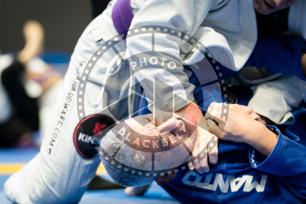 20240125PBB00918 | Fighters compete during the sixth day of the Brazilian Jiu-jitsu European Championship of the IBJJF in Paris, France, on January 25, 2024.