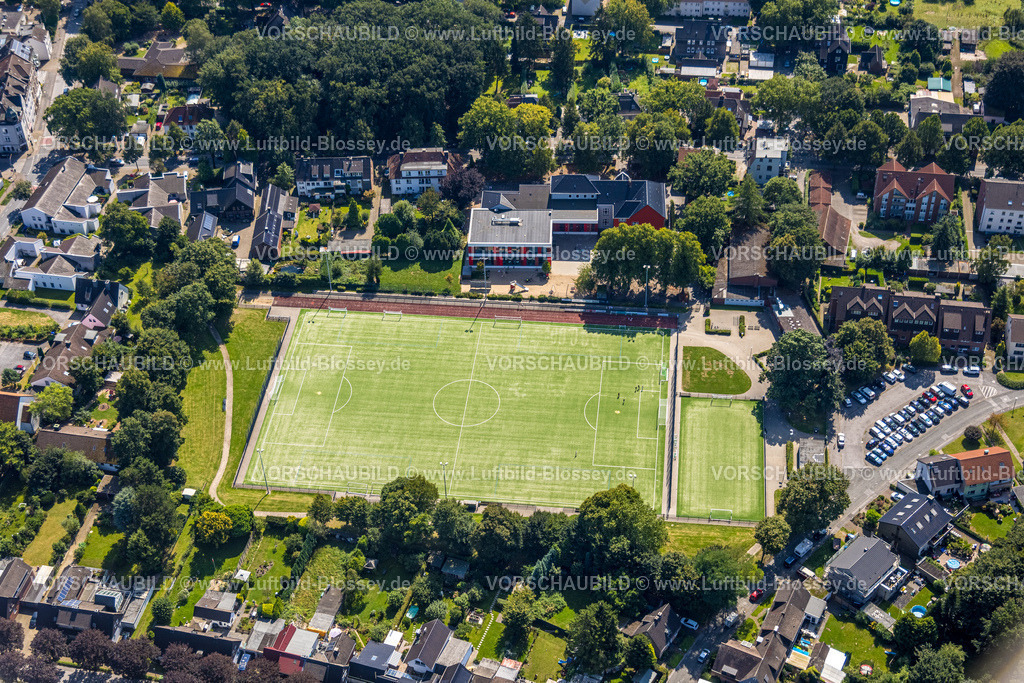 Gladbeck240806666 | Luftbild, Sportplatz und Fußballstadion Hegestraße, Rentfort, Gladbeck, Ruhrgebiet, Nordrhein-Westfalen, Deutschland