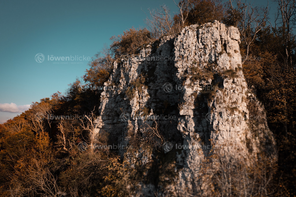 Messelstein mit Funkturm im Herbst | löwenblicke | shop