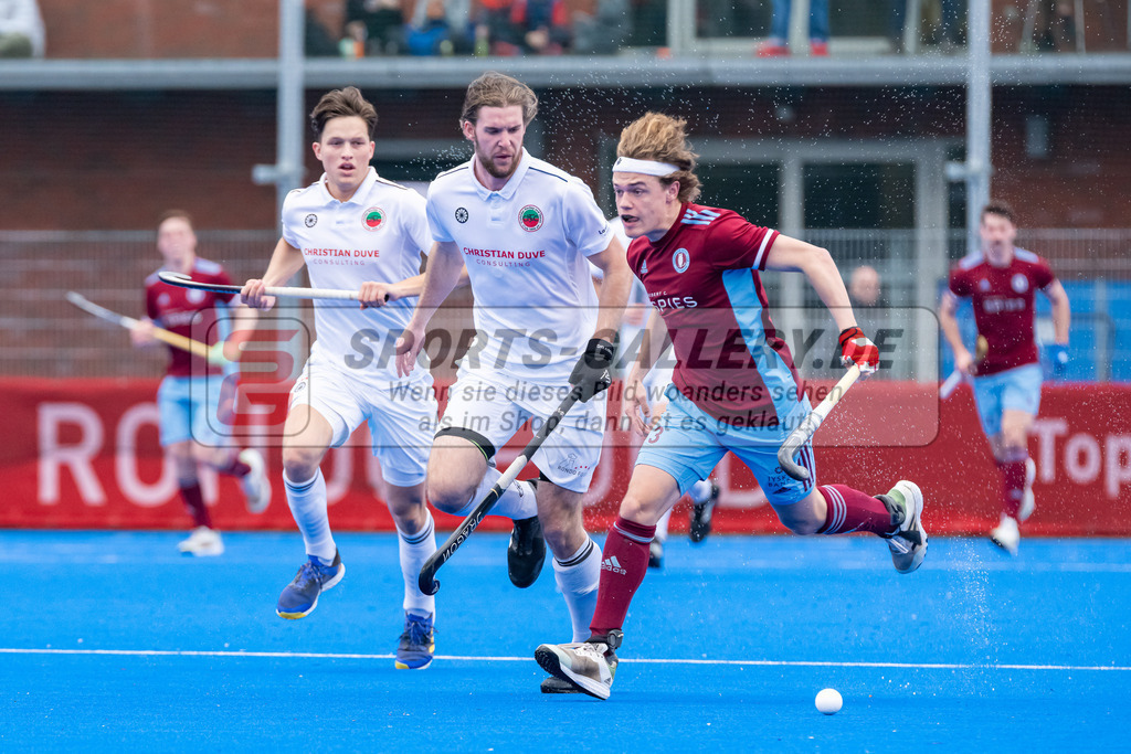 HK_20230415_106939 | 1. Bundesliga Herren Crefelder HTC - UHC Hamburg am 14.4.2023 Crefelder HTC, Krefeld , Kossol Timo ( Crefelder HTC #3 ) , Strutthoff Michel ( UHC Hamburg #3 )