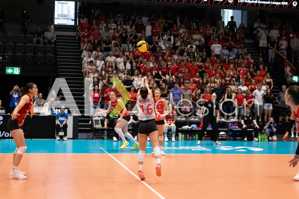 Austria v Switzerland - CEV European League Women | KRIENS, SWITZERLAND - JUNE 14: FABIANA MOTTIS of Switzerland during the CEV European League match between Austria and Switzerland at Pilatus Arena on June 14, 2026 in Kriens, Switzerland. - Realisiert mit Pictrs.com