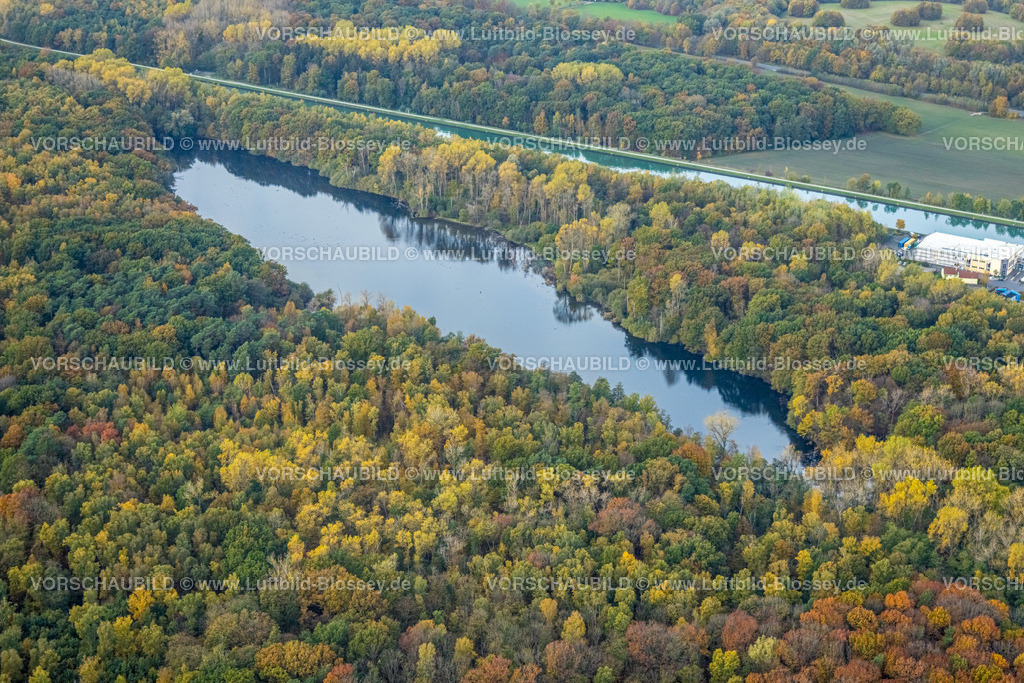 Bergkamen221013202 | Luftbild, Beversee im Beverwald in Herbstfarben, Bergkamen, Ruhrgebiet, Nordrhein-Westfalen, Deutschland