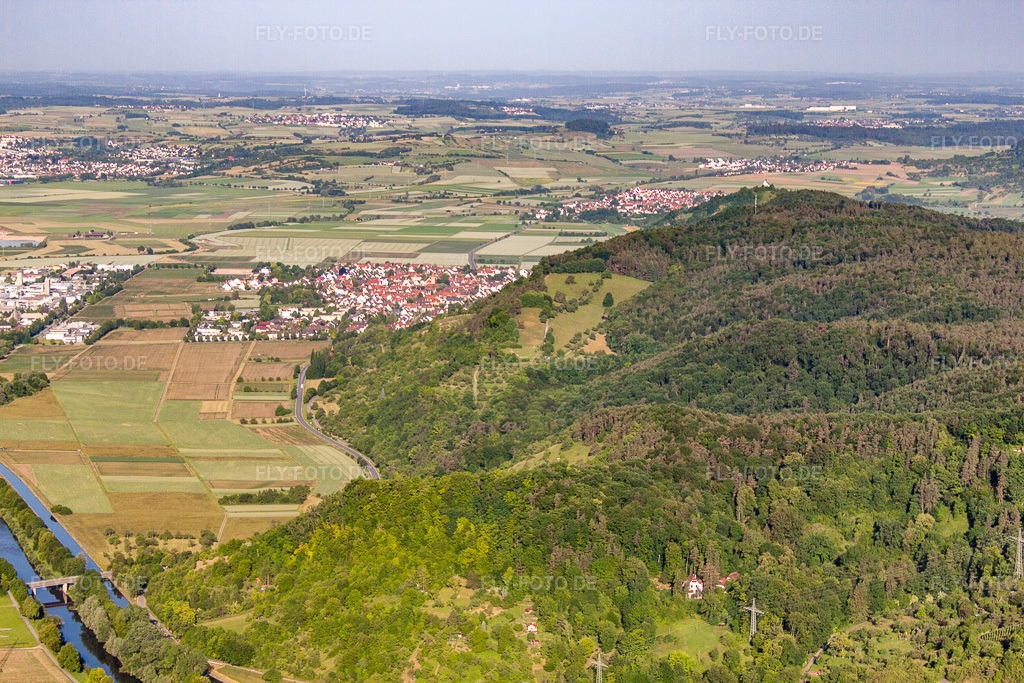 Luftbild: Spitsberg Odenburg im Ortsteil Weilheim in Tübingen im Bundesland Baden-Württemberg in Deutschland. Foto: IMG_67719.jpg vom 09.06.2014 durch Werner Riehm/FLY-FOTO.de