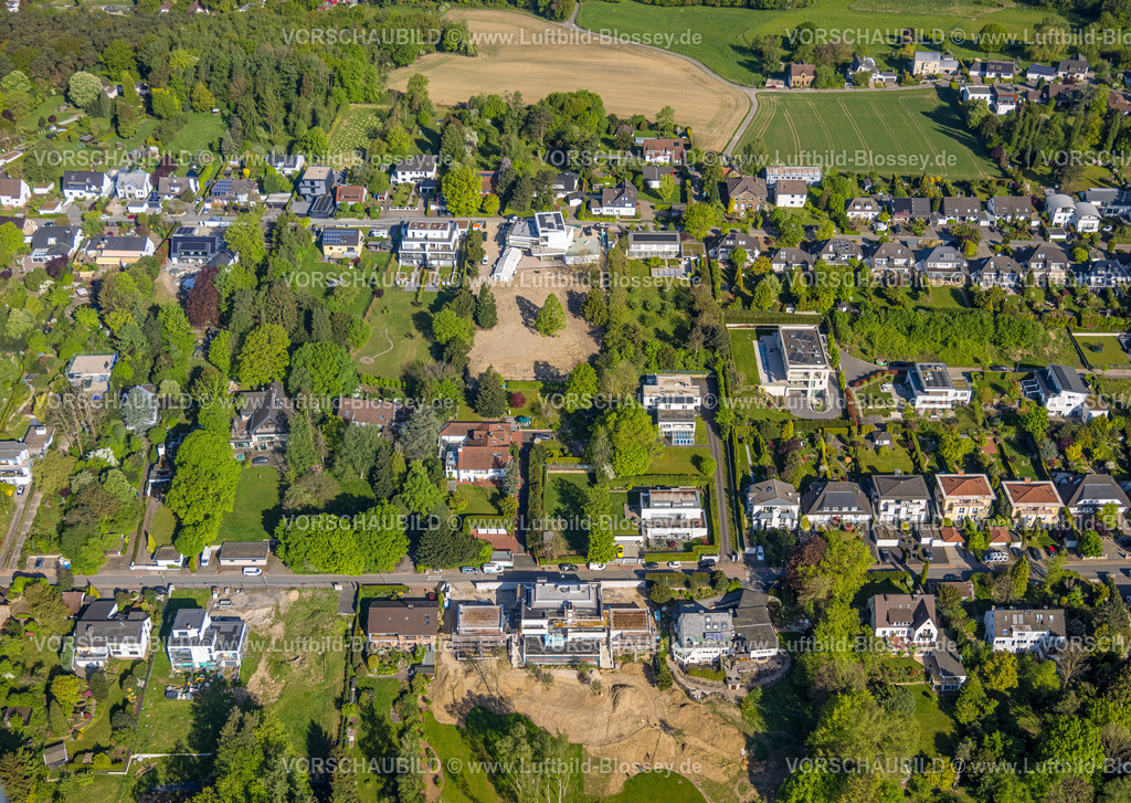 Herdecke240503005 | Luftbild, Wohngebiet Einfamilienhäuser, exklusive Wohnsiedlung zwischen Oberer Ahlenbergweg und Unterer Ahlenbergweg, Baustellen, Ahlenberg, Herdecke, Ruhrgebiet, Nordrhein-Westfalen, Deutschland