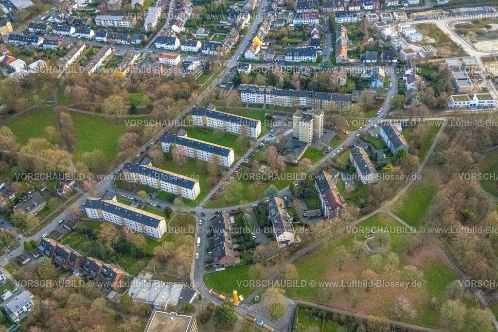 Bochum230102172 | Luftbild, Wohnsiedlung Am Dornbusch, Vels-Heide-Park an der Velsstraße, Kindertagesstätte Am Dornbusch, Altenbochum, Bochum, Ruhrgebiet, Nordrhein-Westfalen, Deutschland