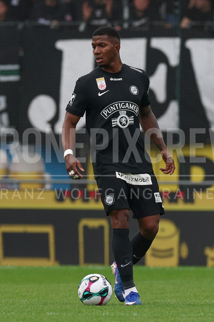 SK Puntigamer Sturm Graz vs TSV Egger Glas Hartberg – Championship Group    | Graz, Austria, 12.Apr.26 - SOCCER - ADMIRAL Bundesliga, SK Puntigamer Sturm Graz vs TSV Egger Glas Hartberg. The image shows Jeyland Mitchell (STU).    