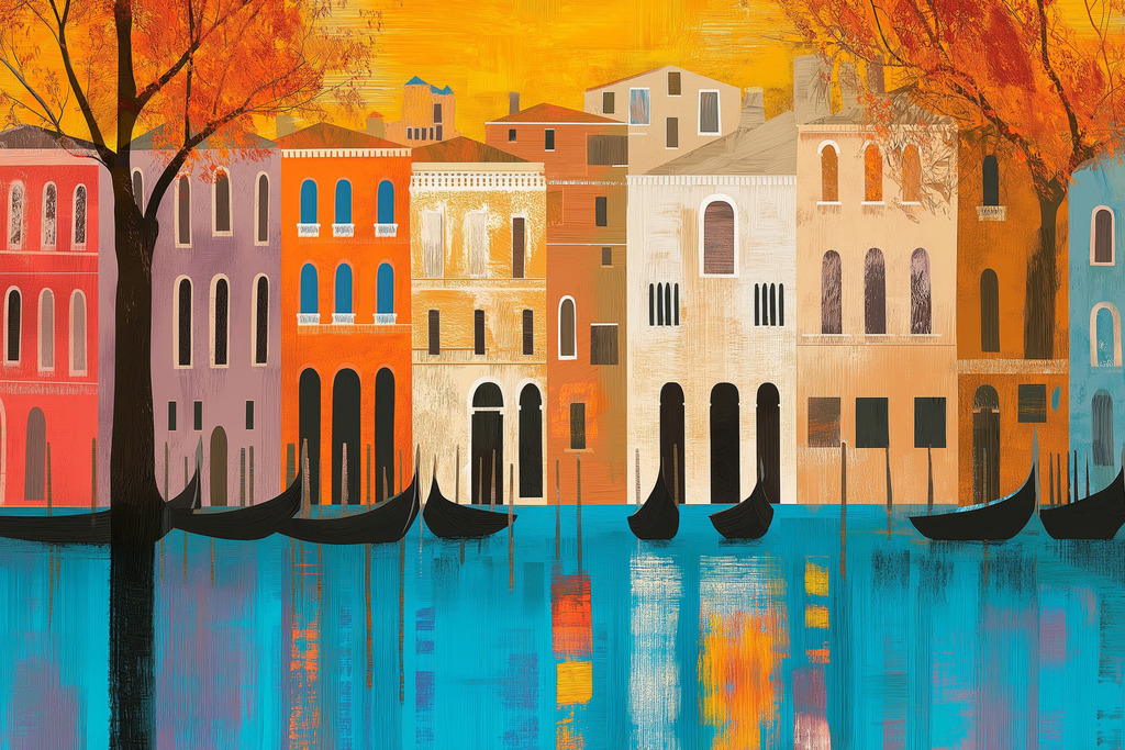 2502030 - Venedig abstrakt | Venedig im Stil eines abstrakten Gemäldes.