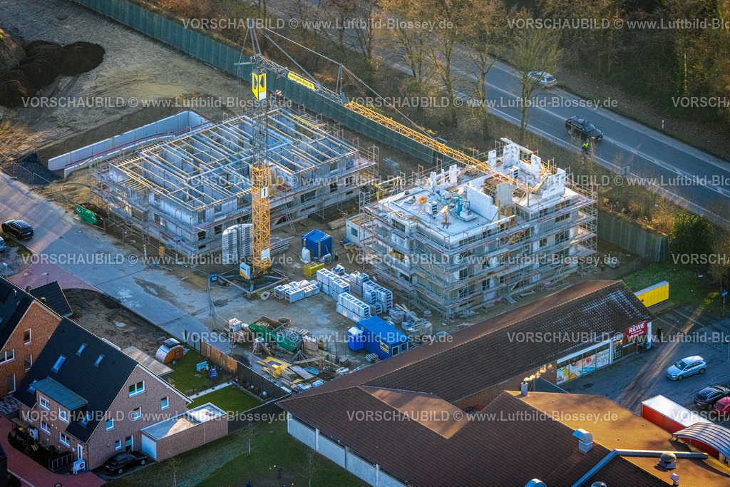 Bottrop230202186Kirchhellen | Luftbild, Baustelle mit Neubau Wohnsiedlung Schultenkamp, Kirchhellen, Bottrop, Ruhrgebiet, Nordrhein-Westfalen, Deutschland
