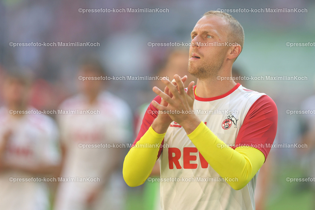 Due21092402190 | 21.09.2024, 2. Fußball Bundesliga, Fortuna Düsseldorf - 1. FC Köln, Merkur Spiel-Arena, Saison 2024 2025: Torwart Marvin Schwäbe (1.FC Köln #1)DFB regulations prohibit any use of photographs as image sequences and or quasi-video.