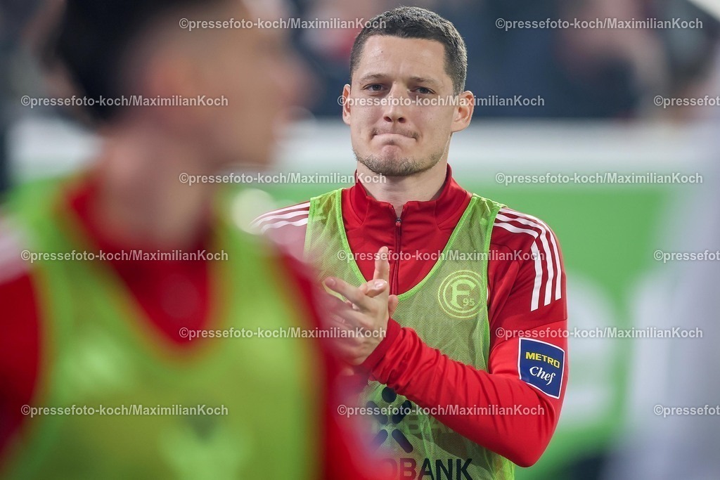 F9527022601024 | 27.02.2026, Fußball, Fortuna Düsseldorf - VfL Bochum, 2. Fußball Bundesliga, Merkur Spiel-Arena, Saison 2025 2026: Zan Celar&nbsp;(Fortuna Düsseldorf #09)  DFB regulations prohibit any use of photographs as image sequences and or quasi-video.